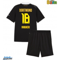 Borussia Dortmund Ethan Nwaneri #18 Bortedraktsett Barn 2026-27 Kortermet (+ Korte bukser)